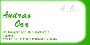 andras orr business card